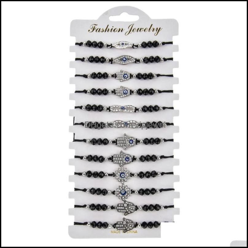 Charm Bracelets Jewelry 12Pcs/Lot Women Evil Eye Hand Charms Bracelet Set Crystal Bead Rhinestone Braided Ad Dhwro
Charm Bracelets Jewelry 12Pcs/Lot Women Evil Eye Hand Charms Bracelet Set Crystal Bead Rhinestone Braided Ad Dhwro