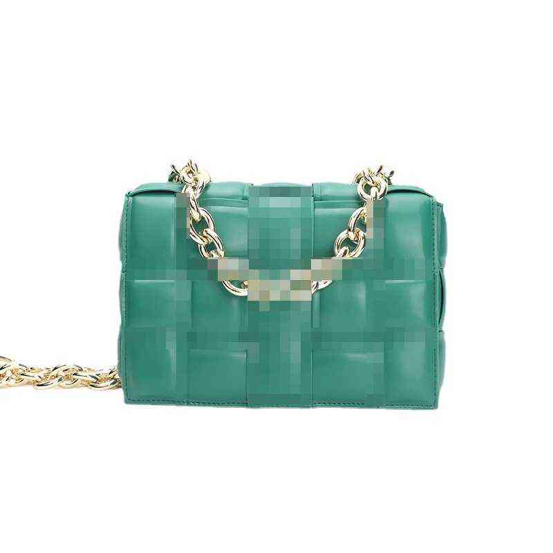 Handbag New Women's Bag Metal Thick Chain Pillow Soft Leather Messenger Woven Small Square 0722, Aqua blue
Handbag New Women's Bag Metal Thick Chain Pillow Soft Leather Messenger Woven Small Square 0722, Aqua blue