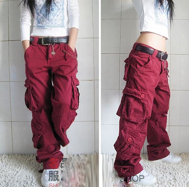 Arrival Fashion Hip Hop Loose Pants Jeans Baggy Cargo For Women 220325