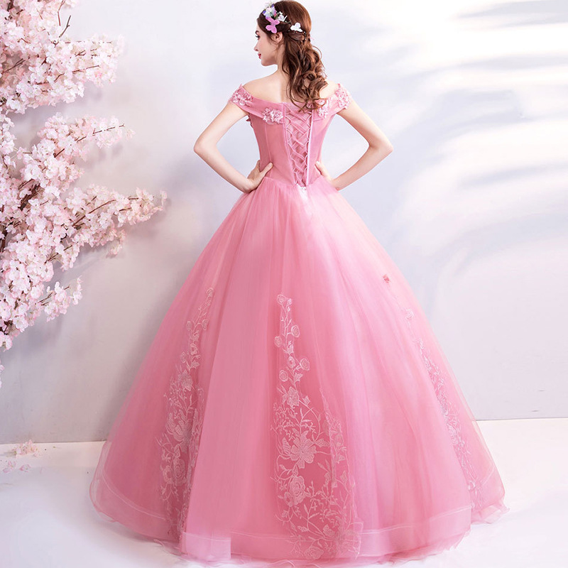 Pink Dubai Elegant Long Sleeves A-Line Wedding Dresses Sheer Crew Neck Lace Appliques Beaded Vestios De Novia Bridal Gowns With Buttons 403