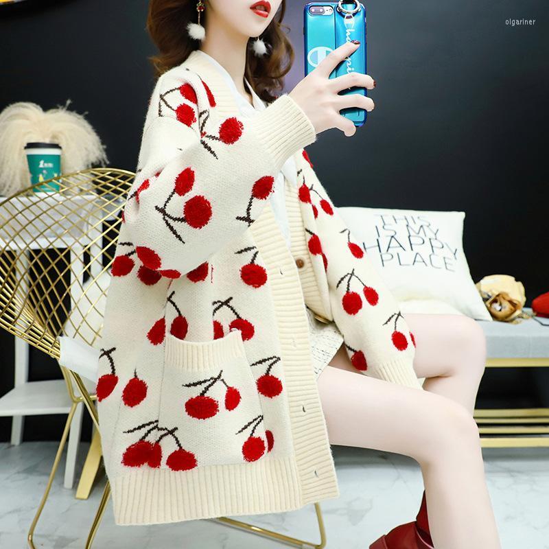 Women' Knits & Tees Net Red Sweater Knitted Cardigan Women Autumn And Winter Thick Loose Roving Cherry Embroidery CoatWomen' Olga22, Mint
Women' Knits & Tees Net Red Sweater Knitted Cardigan Women Autumn And Winter Thick Loose Roving Cherry Embroidery CoatWomen' Olga22, Mint