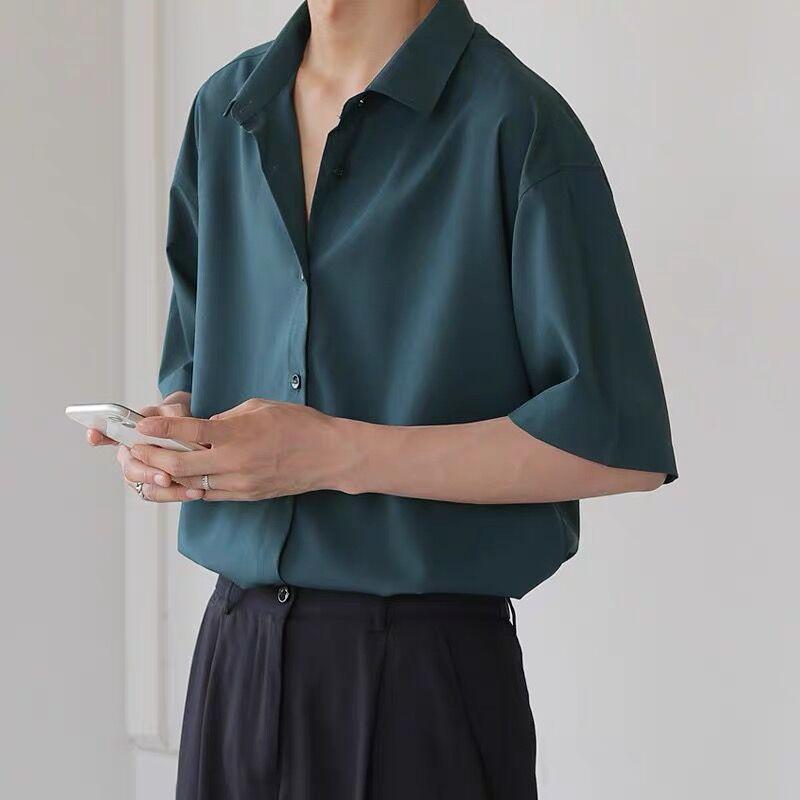 Men's Casual Shirts Spring Summer Half Sleeve Luxury Men Shirt Plain Loose Formal Work Business Men's Japanese Harajuku Fashion BlouseMe, Black
Men's Casual Shirts Spring Summer Half Sleeve Luxury Men Shirt Plain Loose Formal Work Business Men's Japanese Harajuku Fashion BlouseMe, Black