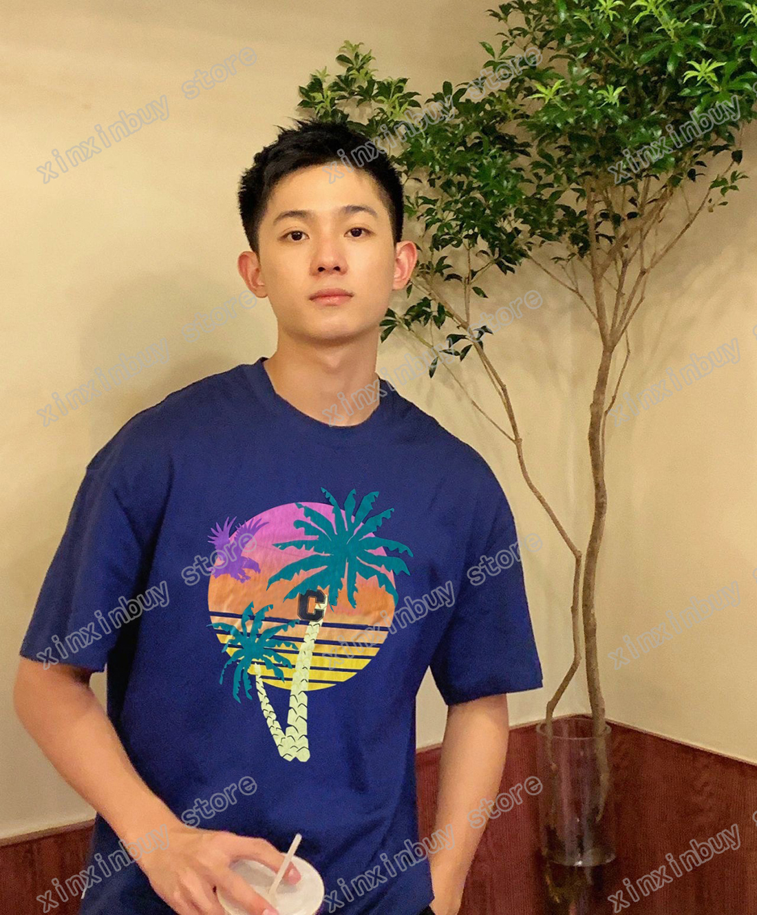 22ss Men Women Designers t shirts tee coconut tree California man flower short sleeve Crew Neck Streetwear xinxinbuy XS-L, G01
22ss Men Women Designers t shirts tee coconut tree California man flower short sleeve Crew Neck Streetwear xinxinbuy XS-L, G01