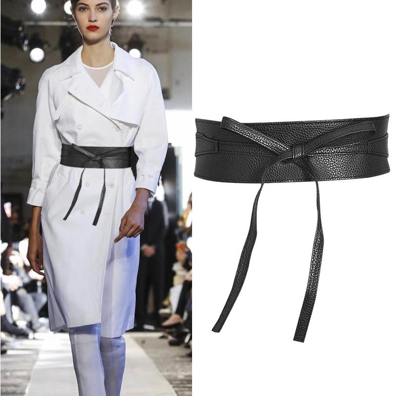 Belts Fashion Lace Up Wide Women Black PU Leather Soft Adjustable Waistband Female Self Tie Bow Wrap Around Waist, White
Belts Fashion Lace Up Wide Women Black PU Leather Soft Adjustable Waistband Female Self Tie Bow Wrap Around Waist, White