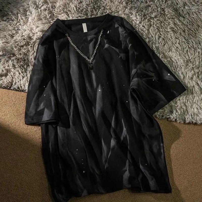 Men's T-Shirts Gothic Tie-dye T-shirt Summer Korean Fashion Loose Half-sleeved Clothes Hong Kong Style Trend Necklace Mild22, White
Men's T-Shirts Gothic Tie-dye T-shirt Summer Korean Fashion Loose Half-sleeved Clothes Hong Kong Style Trend Necklace Mild22, White