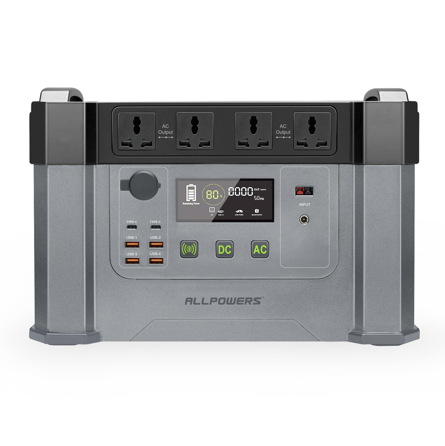 Portable Power Station 2000W Portable Powers Source with 11 Outlets for Camping Electric Vehicles RV Home Use Emergency