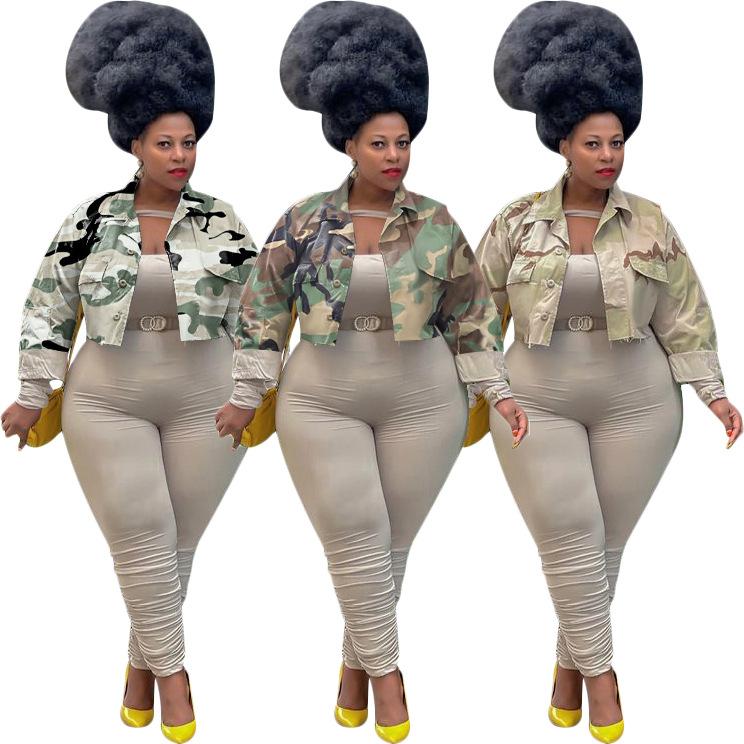 Women's Jackets Fall Autumn 2022 Women Camouflage Printing Plus Size Streetwear Single Breasted Turn Down Collar Full Sleeve Short Coats, Army green
Women's Jackets Fall Autumn 2022 Women Camouflage Printing Plus Size Streetwear Single Breasted Turn Down Collar Full Sleeve Short Coats, Army green