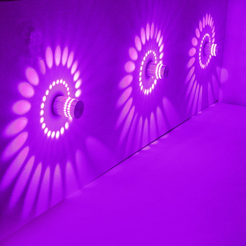 Modern style 3W LED Wall Lamp AC85-265V Aluminum Indoor Lighting For KTV Bar Decorate Lights Luminaire Sconce Background Lamps