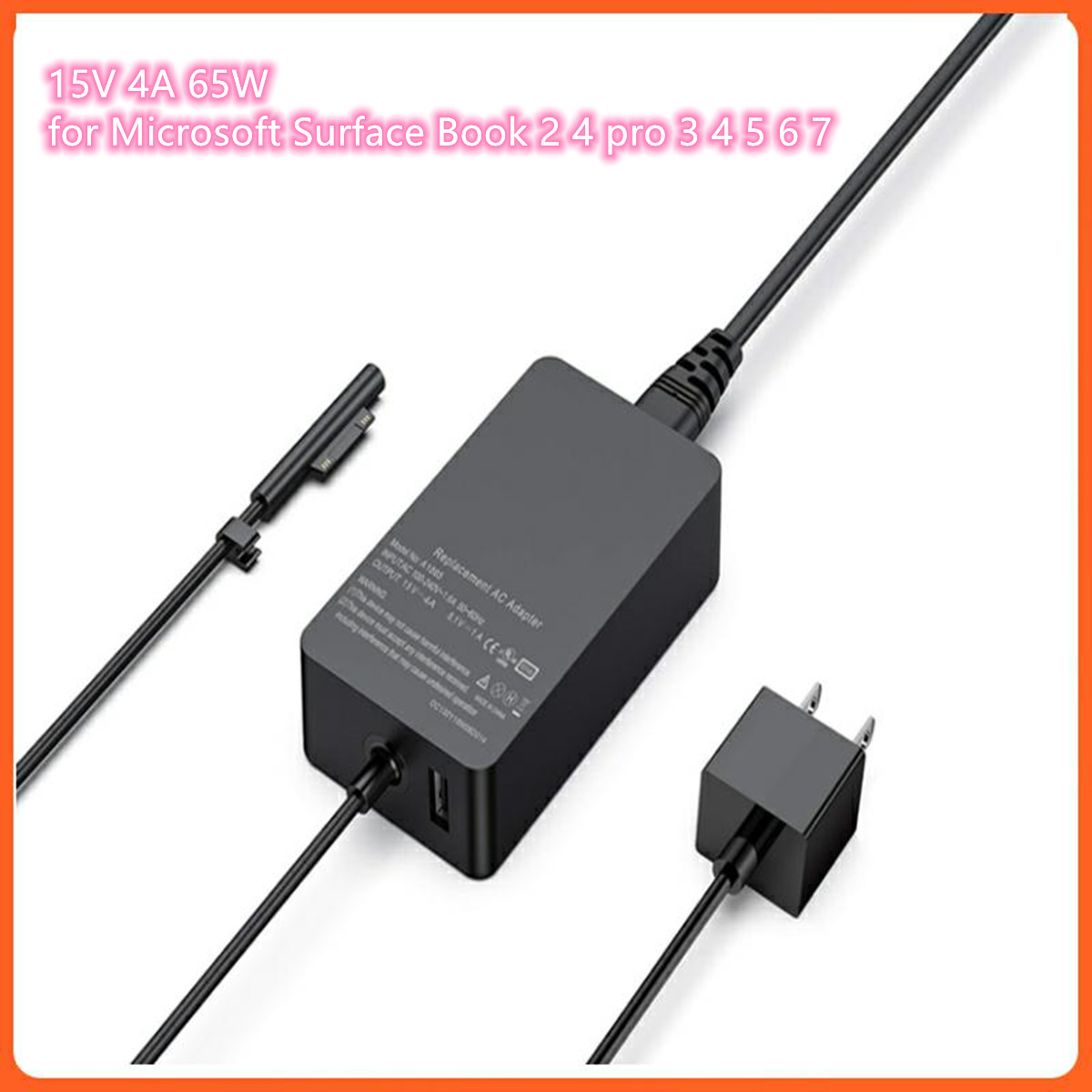 15V 4A 65W for Surface Book pro 3 pro 4 5 6 7 Tablet EU / US / UK / AU Power SUPPLY Adapter Fast Charger mobile phone USB 5V 1A
15V 4A 65W for Surface Book pro 3 pro 4 5 6 7 Tablet EU / US / UK / AU Power SUPPLY Adapter Fast Charger mobile phone USB 5V 1A