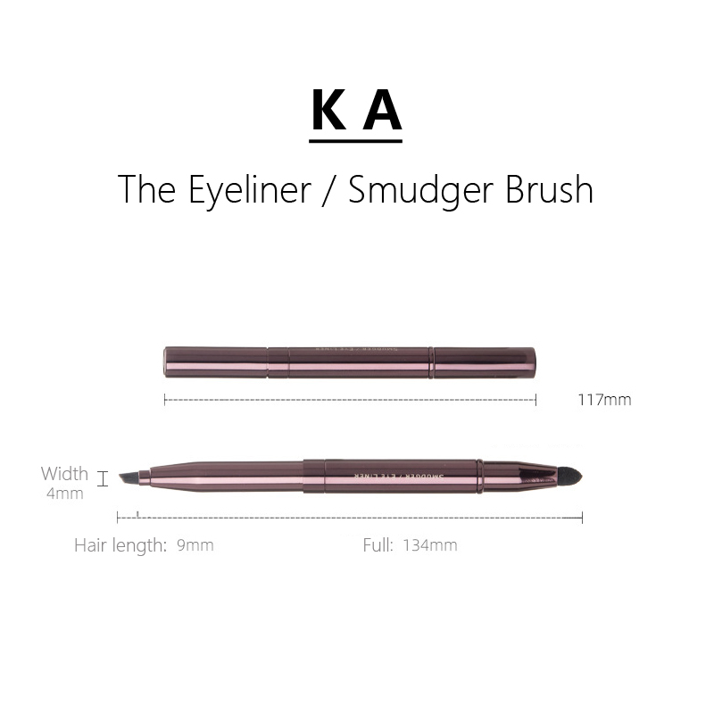 

KevynAucion The Eye Liner / Smudger Retractable Makeup Brush - Portable Travel Sized Brow Lash Liner Definer Cosmetics Brush Tools