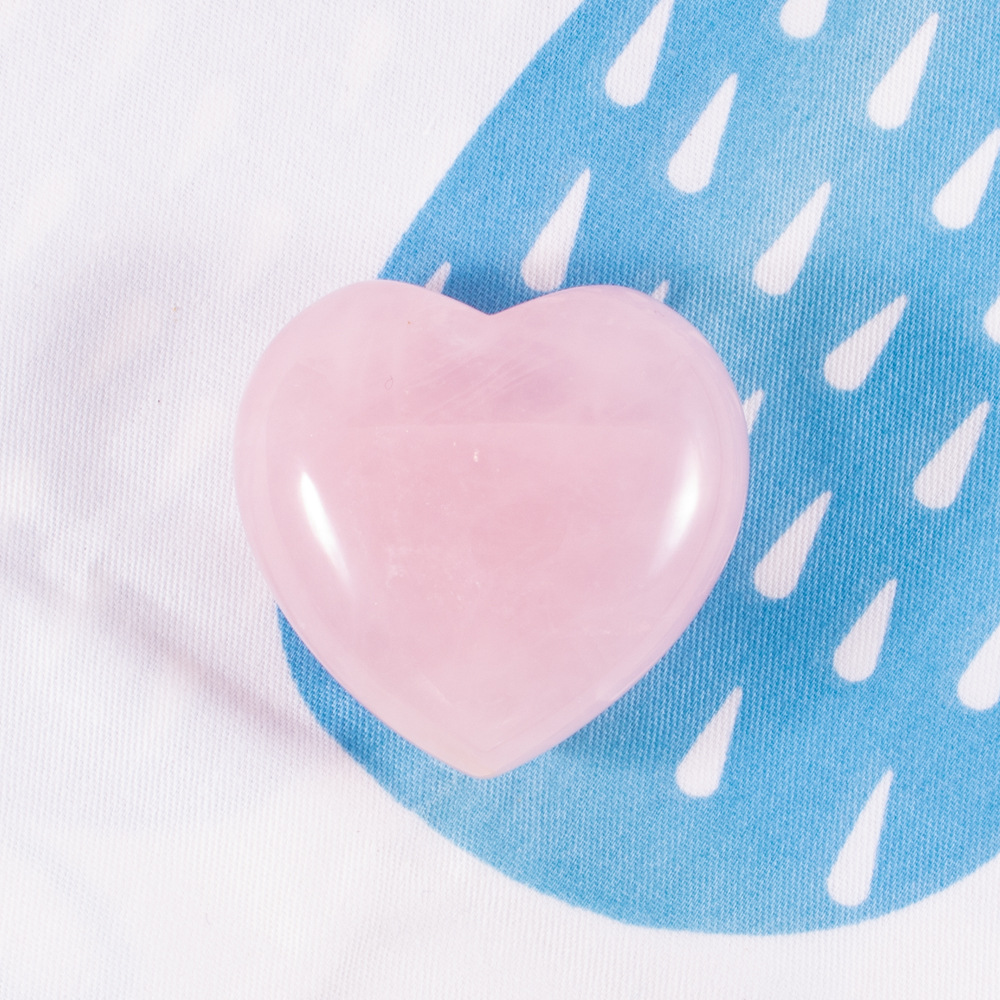 Natural pink Crystal Stone Ornaments Carved 40*20MM Heart Chakra Reiki Healing Quartz Jewelry Making Home Decor