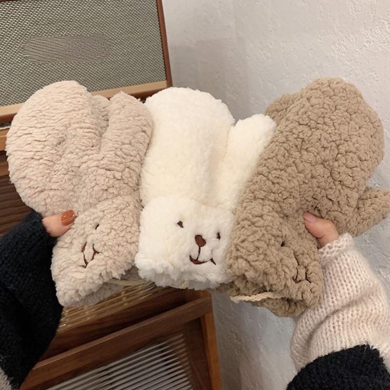 Five Fingers Gloves Fashion Plush Outdoor Thickened Hanging Neck Mittens Furry Cartoon Bear Warm
Five Fingers Gloves Fashion Plush Outdoor Thickened Hanging Neck Mittens Furry Cartoon Bear Warm