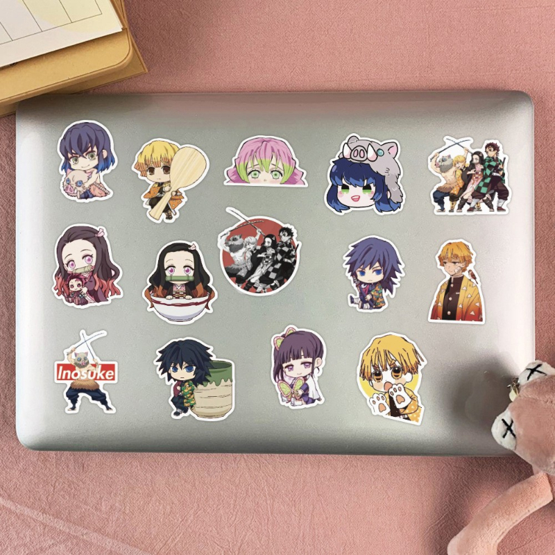 50Pcs/Lot Demon Slayer Stickers graffiti Stickers for DIY Luggage Laptop Skateboard Motorcycle Bicycle Sticker