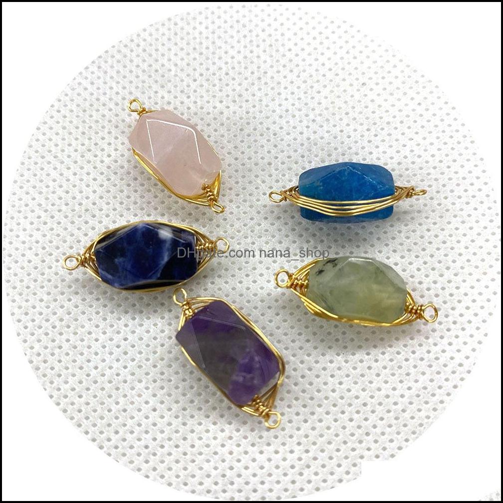 Charms 8X2M Gold Wire Wrap Natural Stone Green Rose Quartz Crystal Connector Pendant For Earrings Necklace Jewelry M Nanashop Dhmc2
Charms 8X2M Gold Wire Wrap Natural Stone Green Rose Quartz Crystal Connector Pendant For Earrings Necklace Jewelry M Nanashop Dhmc2