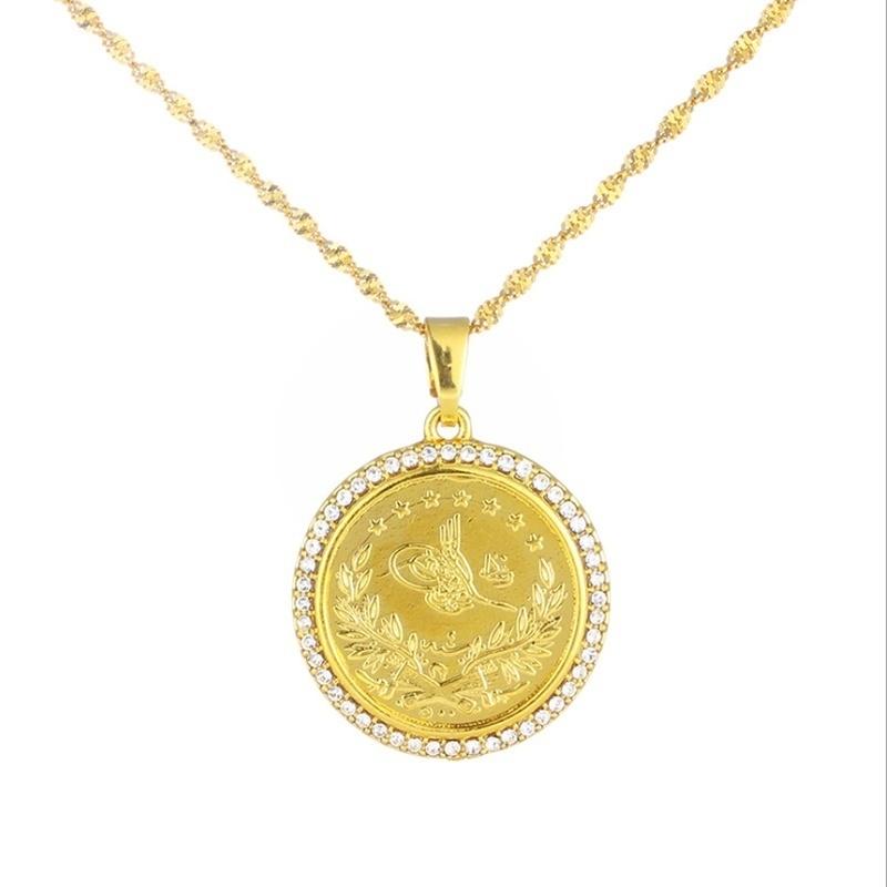 Pendant Necklaces Classic Ottoman Turkey Zircon Commemorative Coin Sweater Chain NecklacePendant
Pendant Necklaces Classic Ottoman Turkey Zircon Commemorative Coin Sweater Chain NecklacePendant