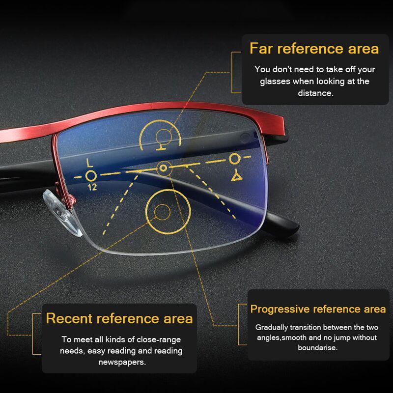 Sunglasses Reading Glasses Men Anti-Blu-ray Titanium Alloy Progressive Multifocal Presbyopic Eyeglasses For Reader Near Far Sight Black 1.5S
Sunglasses Reading Glasses Men Anti-Blu-ray Titanium Alloy Progressive Multifocal Presbyopic Eyeglasses For Reader Near Far Sight Black 1.5S