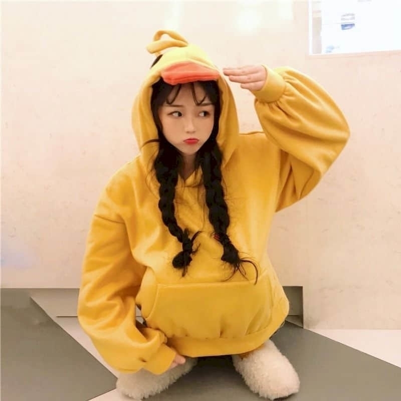 hoodies women tops sweatshirt ins super fire lazy style plus velvet thickened yellow duck cartoon jacket funny girl cute jacket 201202
hoodies women tops sweatshirt ins super fire lazy style plus velvet thickened yellow duck cartoon jacket funny girl cute jacket 201202