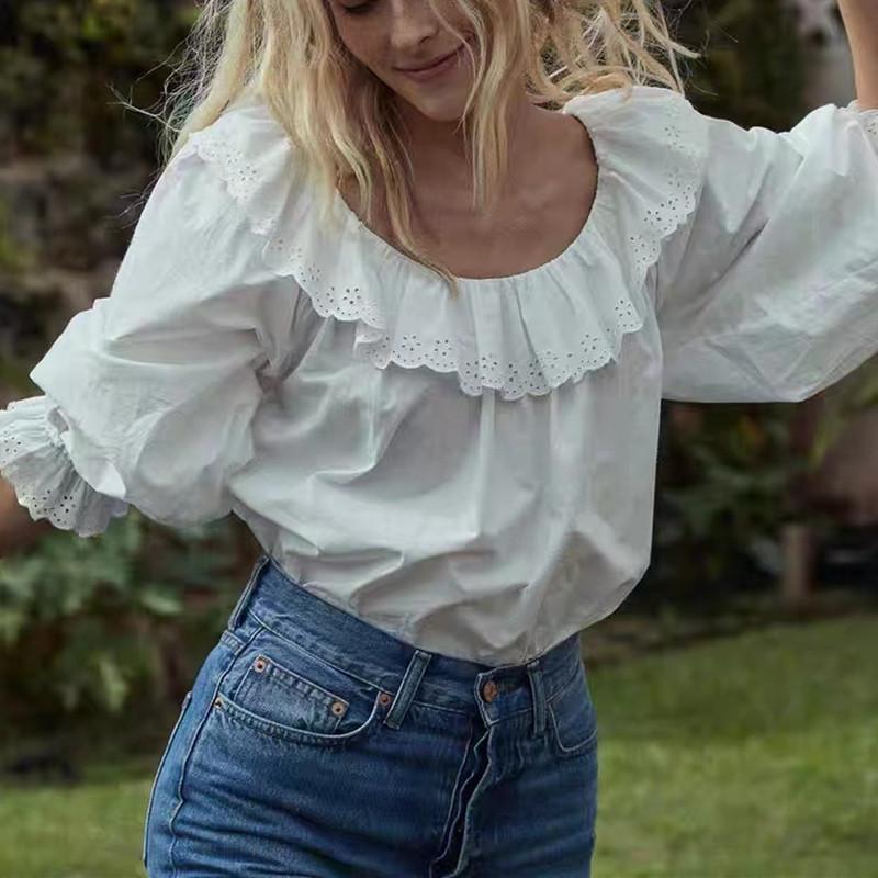Women' Blouses & Shirts Women Ruffles Blouse Top Sweet O-neck Loose All-match 2022 Autumn Ladies ShirtsWomen, Shirt
Women' Blouses & Shirts Women Ruffles Blouse Top Sweet O-neck Loose All-match 2022 Autumn Ladies ShirtsWomen, Shirt