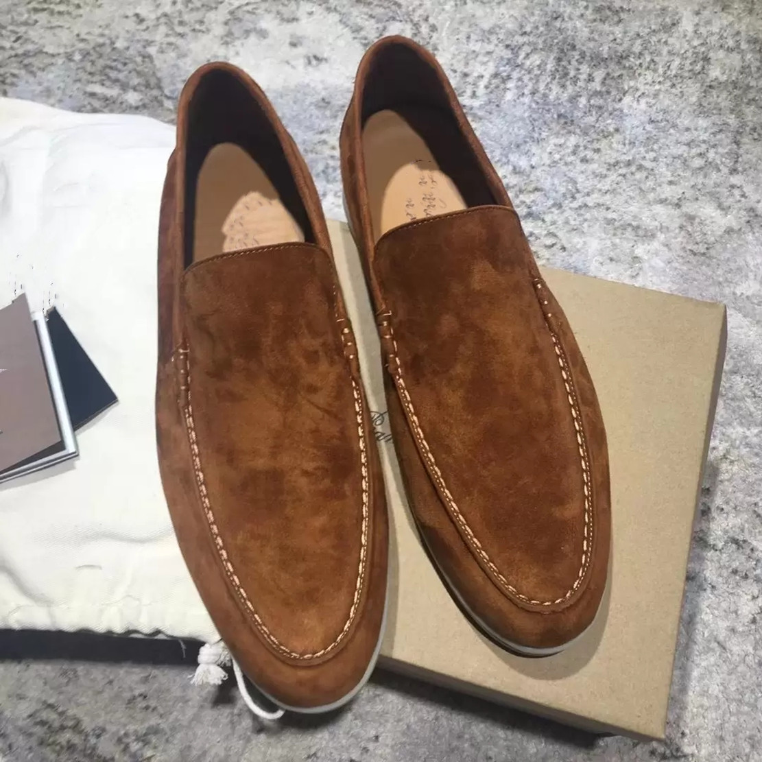 Loro piana Luxury Designer Shoes Summer Charms Embellished Walk Suede Loafers Couple Genuine Mens Womens Leather Casual slip on flats for Men Women flat Dress shoe, 19
Loro piana Luxury Designer Shoes Summer Charms Embellished Walk Suede Loafers Couple Genuine Mens Womens Leather Casual slip on flats for Men Women flat Dress shoe, 19