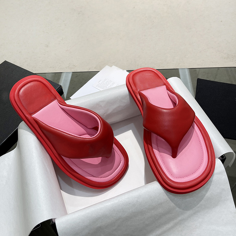 Women Designer Leather Slip-on Platform Sandals Comfortable Mule Flat Bottom Slippers Summer New Multicolor Beach Sandals Size 35-42 With Box 357
Women Designer Leather Slip-on Platform Sandals Comfortable Mule Flat Bottom Slippers Summer New Multicolor Beach Sandals Size 35-42 With Box 357