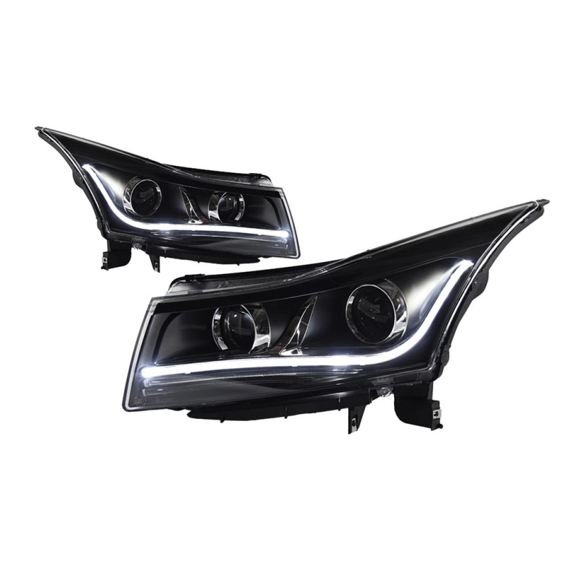 LED Head Light Parts For Cruze 20 08-20 15 Front Headlights Replacement DRL Daytime light Projector Facelift