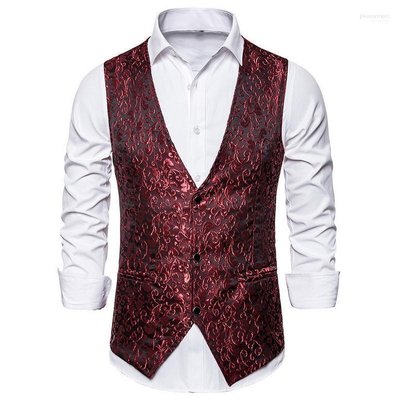 Men' Vests Nice Men Print Vest Shinny Fashion Male Stage Autumn Wedding Wear Steampunk Man Sleeveless Coats1 Phin22, Black
Men' Vests Nice Men Print Vest Shinny Fashion Male Stage Autumn Wedding Wear Steampunk Man Sleeveless Coats1 Phin22, Black