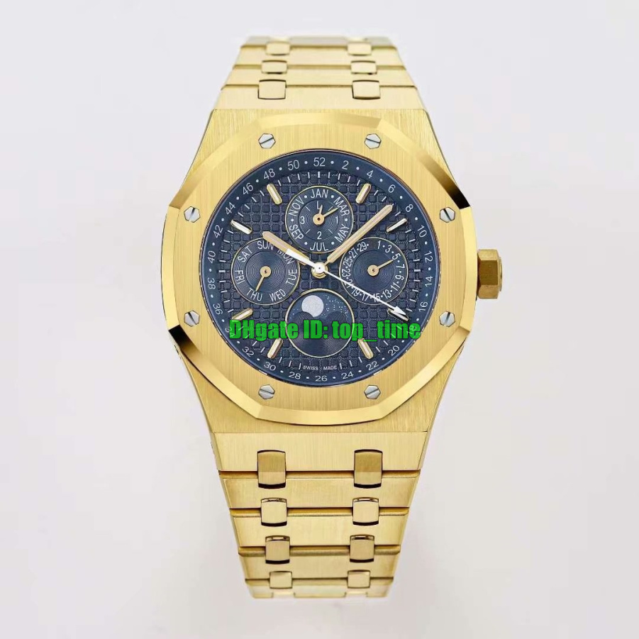 Bell Factory Watches 26574 Perpetual Calendar 41mm Cal.5134 Automatic Mens Watch Blue Dial 18k Gold Bracelet Gents Wristwatches
Bell Factory Watches 26574 Perpetual Calendar 41mm Cal.5134 Automatic Mens Watch Blue Dial 18k Gold Bracelet Gents Wristwatches
