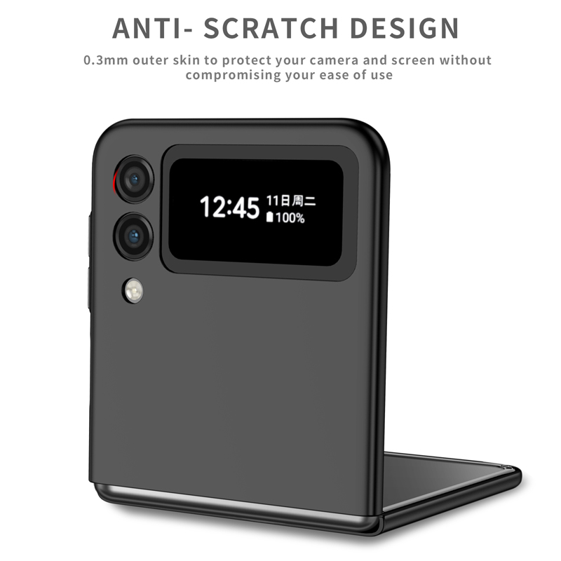 With Finger Ring Hard Phone Case for Galaxy Z Flip 5 Filp3 Z Flip 4 3 5G Flip2 Car Mount Magnetic Holder Protective Skin Cover