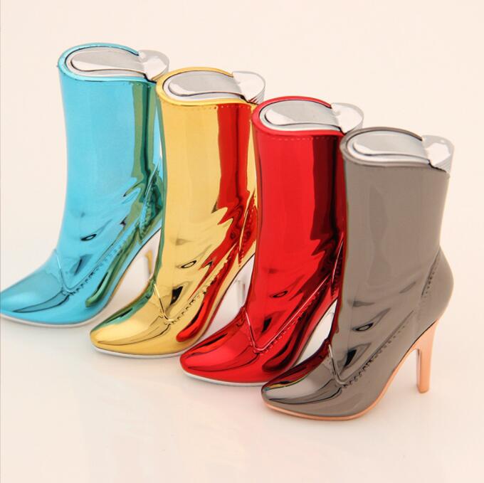Newest High Heel Lighter Shoes 3 Style Inflatable No Gas Cigar Butane Cigarette Metal Lighters Smoking Tool Accessory W260202
