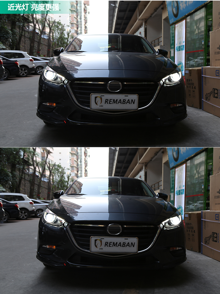 Head Light For Mazda 3 Axela LED Headlight 2014-18 LED Running Lights Angel Eye High Beam Lens Turn Signal Lamp
