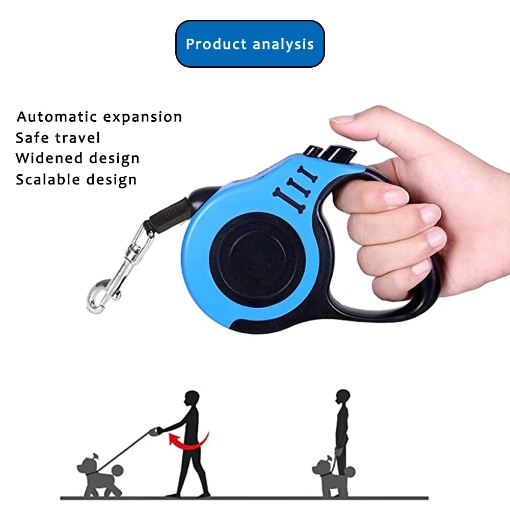 3M/5M Retractable Dog Leashes Automatic Nylon Puppy Cat Traction Rope Belt Pets Walking Leash For Small Medium Dogs Supplies Correas Retractiles Para 