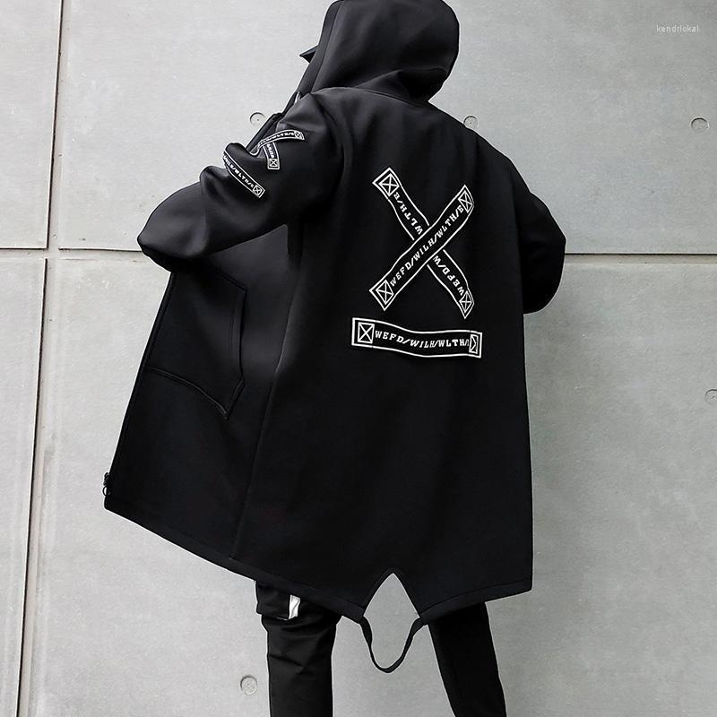 Men's Trench Coats Streetwear Men Hooded Jackets Print Harajuku Windbreaker Ribbon Overcoat Male Casual Man Outwear Hip Hop Oversized Kend22, F020
Men's Trench Coats Streetwear Men Hooded Jackets Print Harajuku Windbreaker Ribbon Overcoat Male Casual Man Outwear Hip Hop Oversized Kend22, F020
