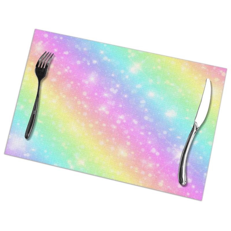Mats & Pads 6pcs Placemat For Dining Table Galaxy Fantasy Pastel Color Sky With Rainbow Heat-resistant Kitchen Accessories
Mats & Pads 6pcs Placemat For Dining Table Galaxy Fantasy Pastel Color Sky With Rainbow Heat-resistant Kitchen Accessories