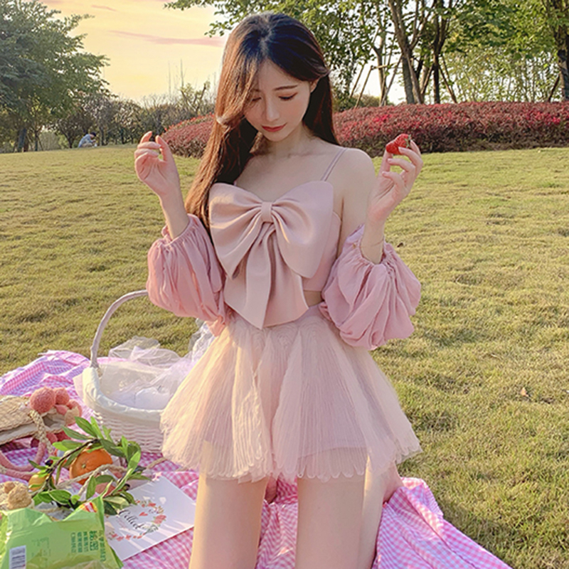 GALCAUR Sexy Patchwork Bowknot Vest Female Square Collar Camis Sleeveless Slim Irregular Short Vests Women Summer Fashion 220316