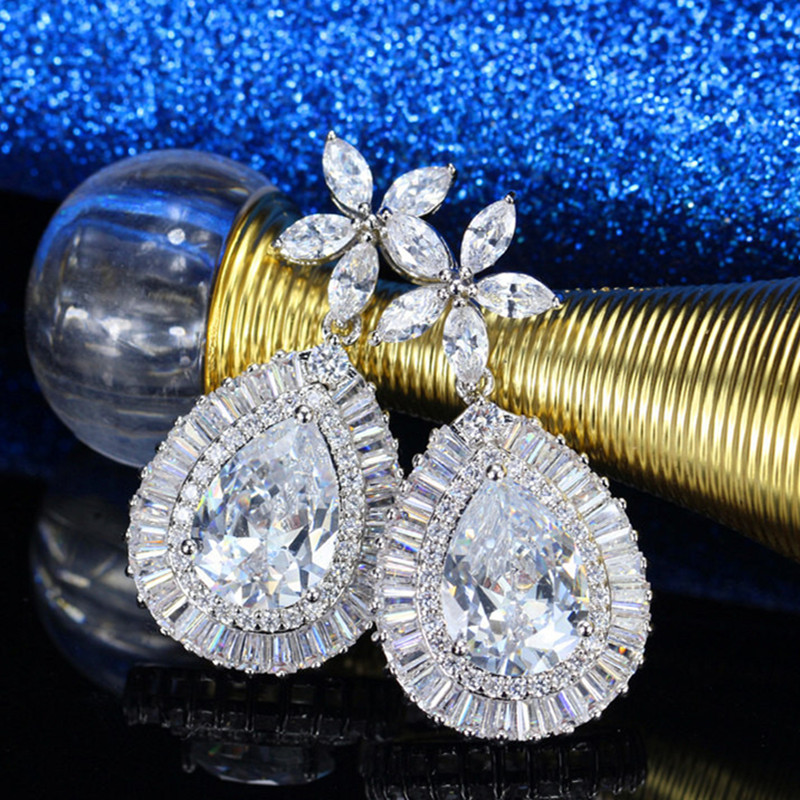 Vinatge Long Flowers Charm designer earrings AAA Cubic Zirconia Jewelry White Blue Green Red CZ Copper Diamond Silver Earrings For Women Party Bride Wedding Gift
Vinatge Long Flowers Charm designer earrings AAA Cubic Zirconia Jewelry White Blue Green Red CZ Copper Diamond Silver Earrings For Women Party Bride Wedding Gift