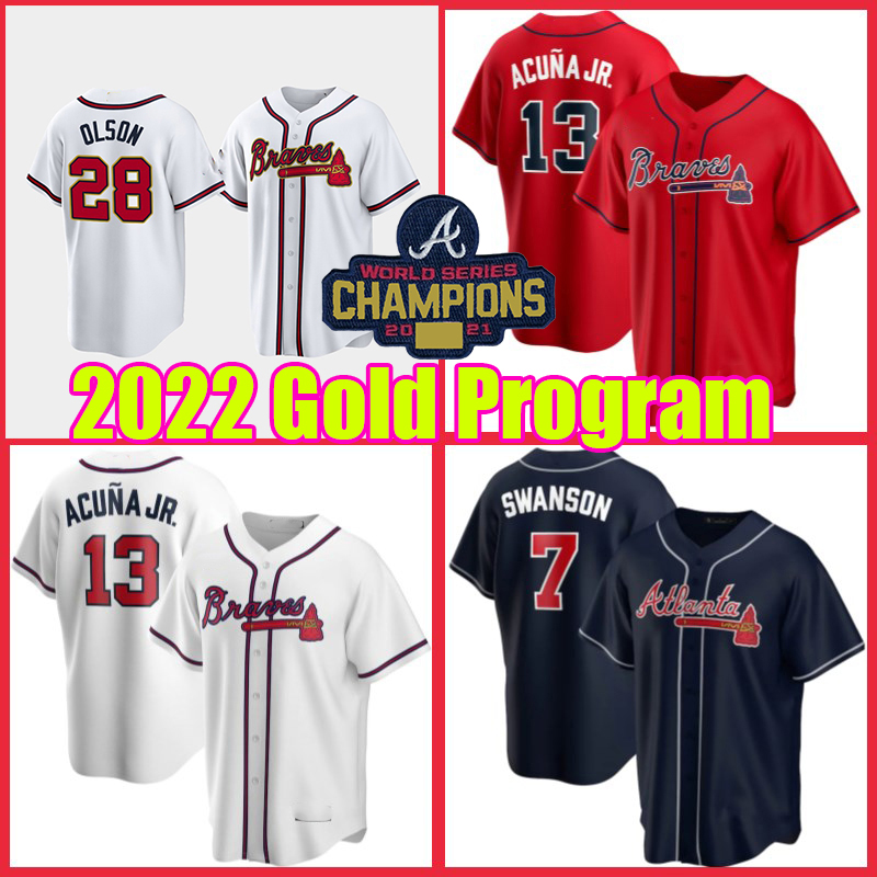 Atlanta 28 Matt Olson Braves 13 Ronald Acuna jr Adam Duvall Baseball Jersey Alex Dickerson Eddie Rosario Ozzie Albies Austin Riley Dansby Swanson Travis d'Arnaud Gold, Custom cool base women jersey+patch
Atlanta 28 Matt Olson Braves 13 Ronald Acuna jr Adam Duvall Baseball Jersey Alex Dickerson Eddie Rosario Ozzie Albies Austin Riley Dansby Swanson Travis d'Arnaud Gold, Custom cool base women jersey+patch