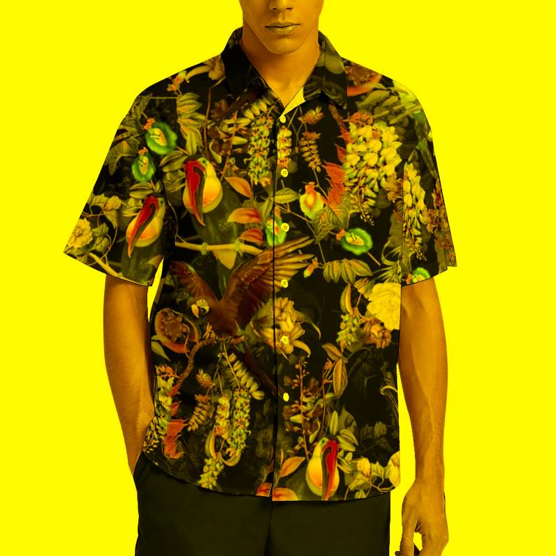 Men's Casual Shirts Red Parrot Shirt Man Tropical Floral Print Summer Novelty Blouses Short Sleeve OversizeMen's, Style-16
Men's Casual Shirts Red Parrot Shirt Man Tropical Floral Print Summer Novelty Blouses Short Sleeve OversizeMen's, Style-16