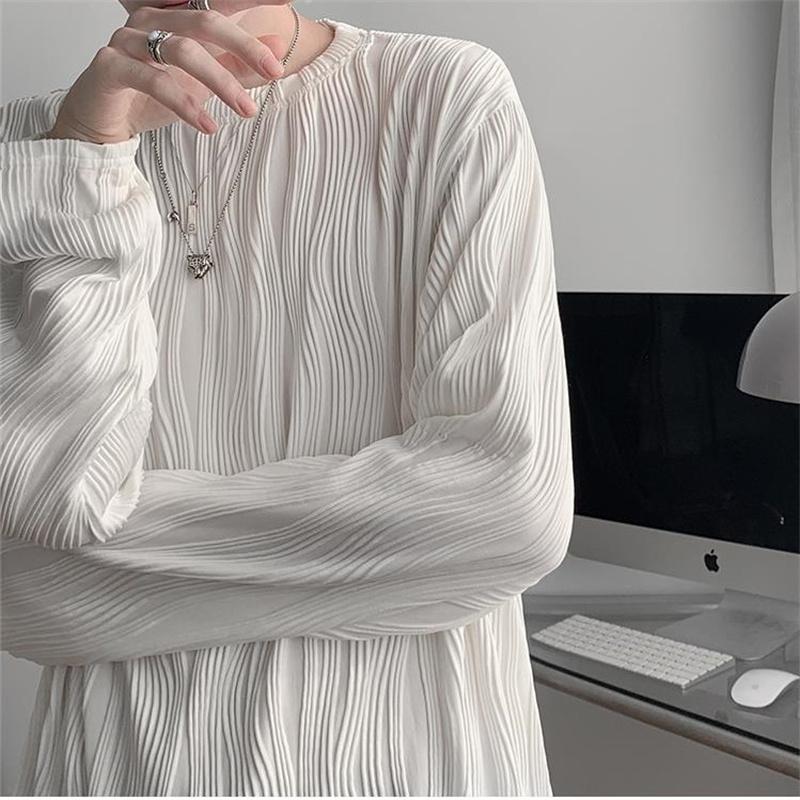 Men's T-Shirts Autumn And Winter Texture Long Sleeve T-shirt Boys Light Mature Style Sweater Retro Plush Japanese Korean Bottomed Shi, Black
Men's T-Shirts Autumn And Winter Texture Long Sleeve T-shirt Boys Light Mature Style Sweater Retro Plush Japanese Korean Bottomed Shi, Black