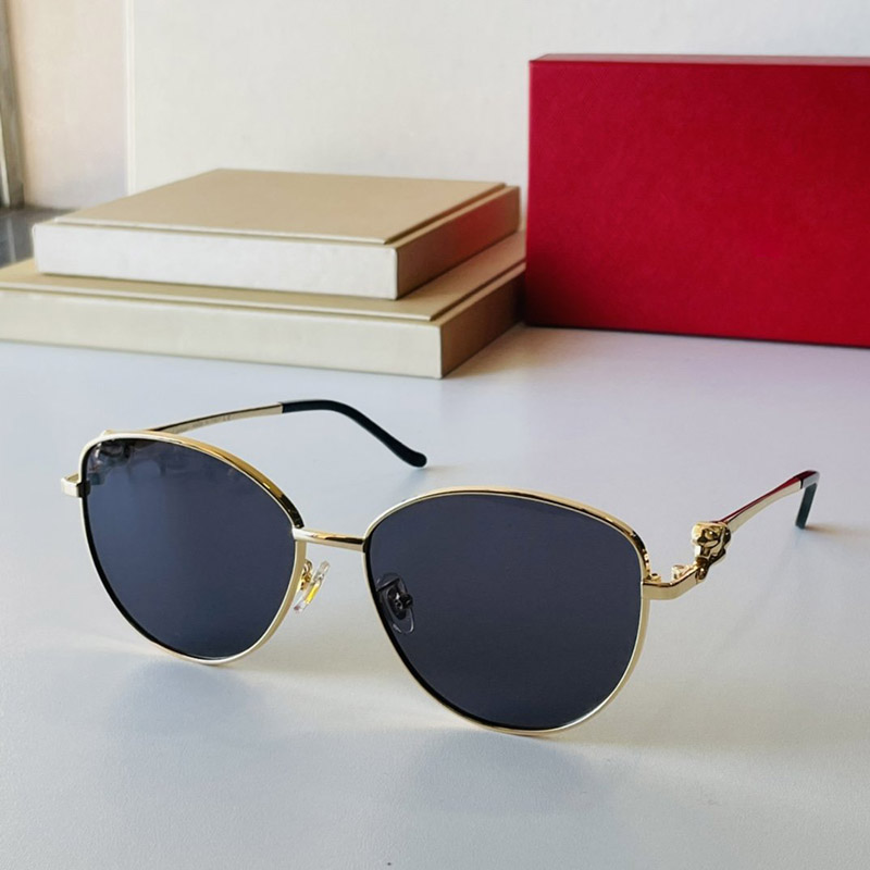 Fashion Designer Sunglasses for Woman Mens Round Metal Irregularity Summer Beach Carti Sun Glasses Driving Goggle Vintage 57mm Red Black Brown Eyeglasses Lunettes