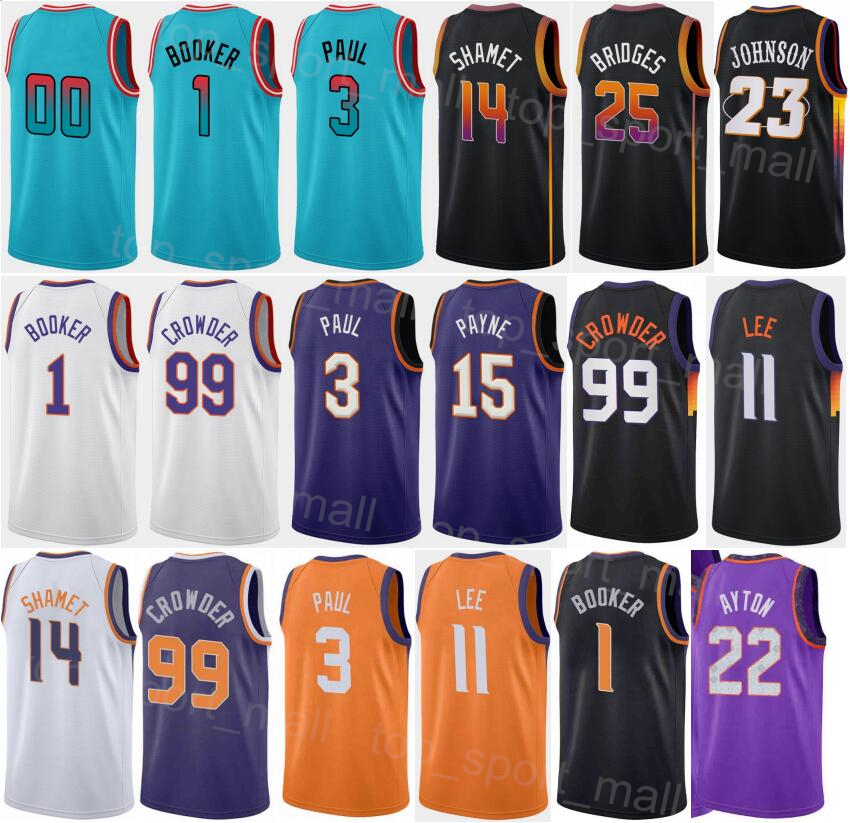 Screen Print Men Youth Basketball Chris Paul Jersey 3 Devin Booker 1 DeAndre Ayton 22 Mikal Bridges 25 Jae Crowder 99 Cameron Johnson 23 City Earned Statement Team, Purple
Screen Print Men Youth Basketball Chris Paul Jersey 3 Devin Booker 1 DeAndre Ayton 22 Mikal Bridges 25 Jae Crowder 99 Cameron Johnson 23 City Earned Statement Team, Purple