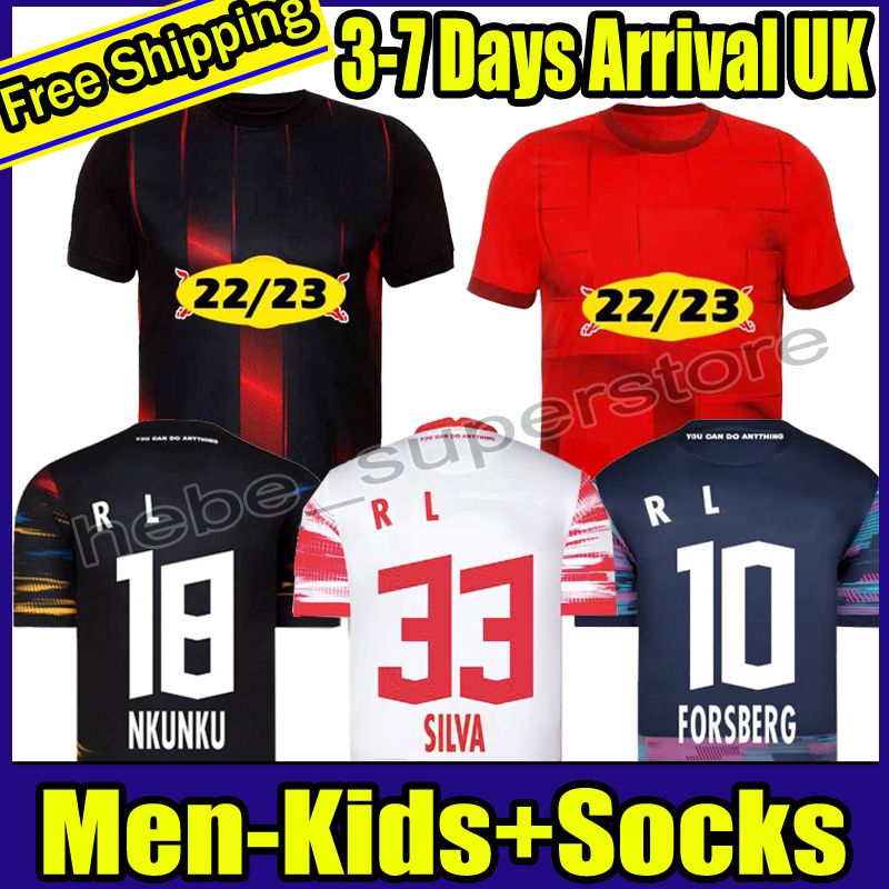 21 22 23 Leipziges Soccer Jersey WERNER NKUNKU InIcio Fora camisa camisas pretas brancas RB FORSBERG Halstenberg Sabitzer uniformes de qualidade, 21-22 third
21 22 23 Leipziges Soccer Jersey WERNER NKUNKU InIcio Fora camisa camisas pretas brancas RB FORSBERG Halstenberg Sabitzer uniformes de qualidade, 21-22 third