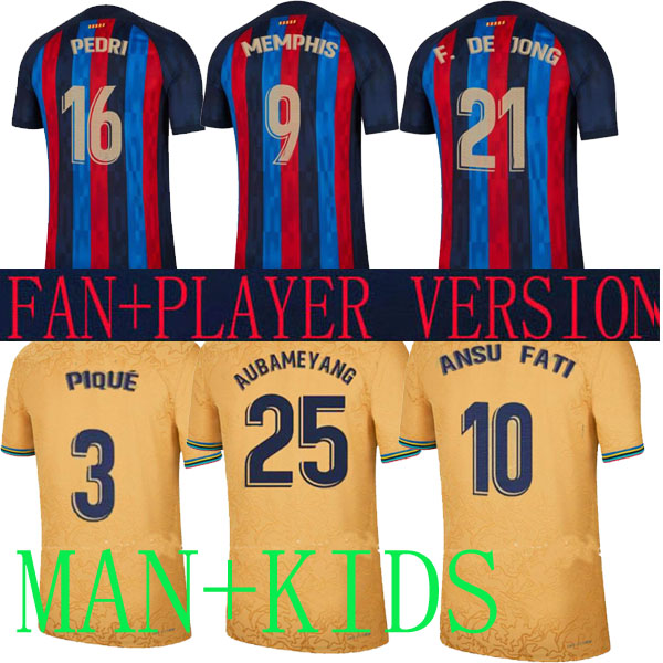 Camisetas de football MEMPHIS LEWANDOWSKI PEDRI barcelona soccer jersey ADAMA FERRAN 22 23 ANSU FATI 2022 2023 F. DE JONG DEST shirt kids away home PLAYER version, 22 23 home man 1
Camisetas de football MEMPHIS LEWANDOWSKI PEDRI barcelona soccer jersey ADAMA FERRAN 22 23 ANSU FATI 2022 2023 F. DE JONG DEST shirt kids away home PLAYER version, 22 23 home man 1