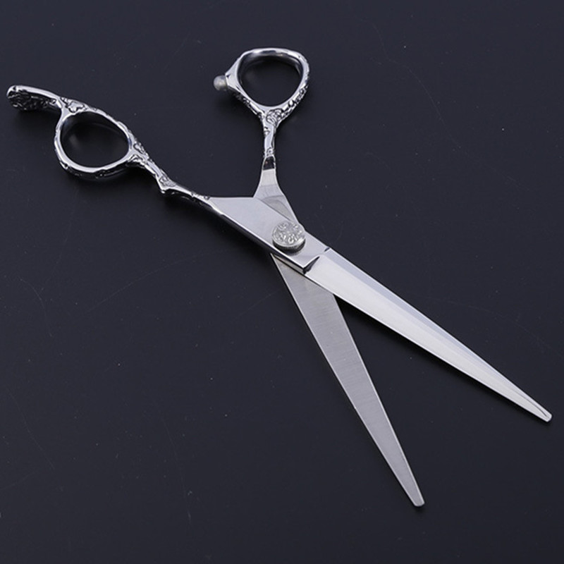 Professional 6 & 7 inch Japan 440c Plum handle cut hair scissors make up shears cutting barber tools hairdressing 220317
