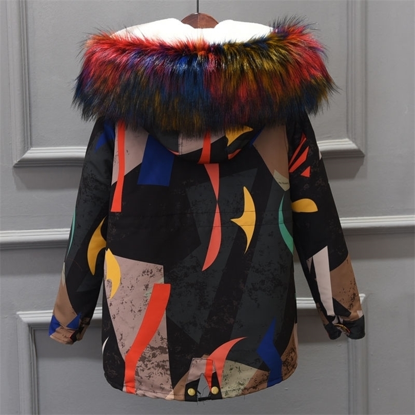 Children's down jacket children's wear heavy coat large children's large fur collar heavy winter wear high quality LJ201203