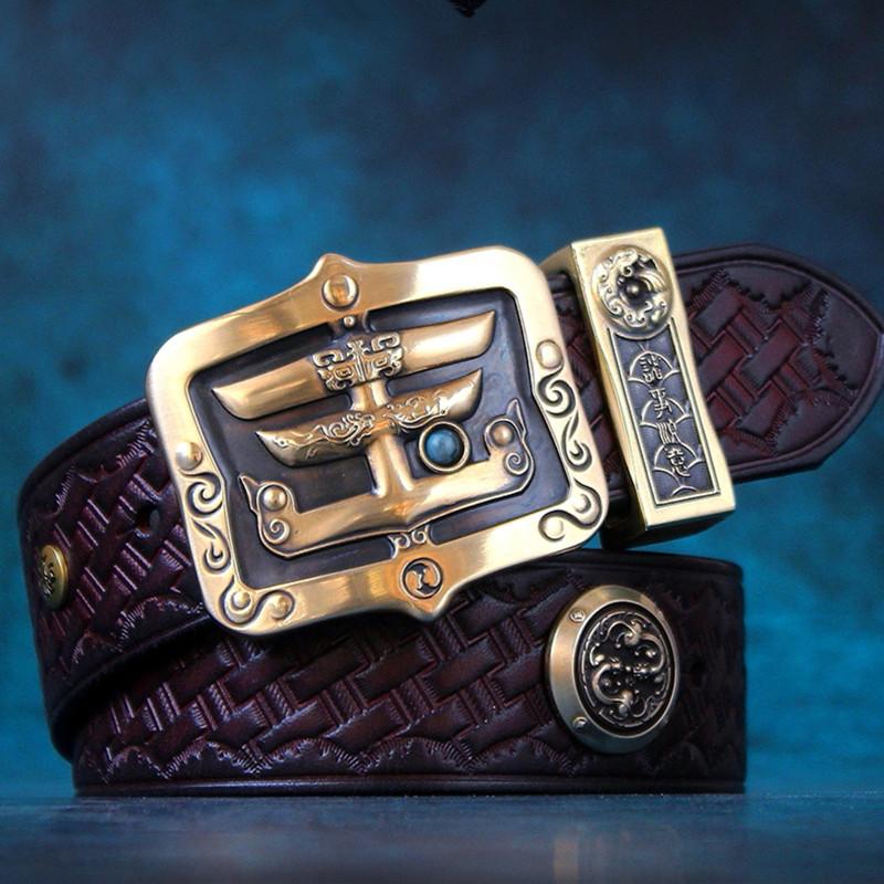 Belts Cupronickel Tibetan Silver Genuine Leather Strap Male For Men Women Cowhide Vintage Buckle Belt, Black
Belts Cupronickel Tibetan Silver Genuine Leather Strap Male For Men Women Cowhide Vintage Buckle Belt, Black