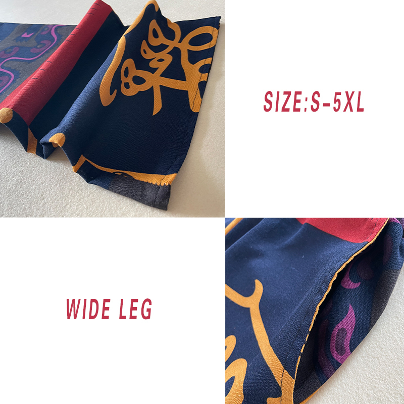 Hippie wide leg pants plus size women boho clothing vintage summer clothes for S-5xl Linen y2k spring fashion 220325