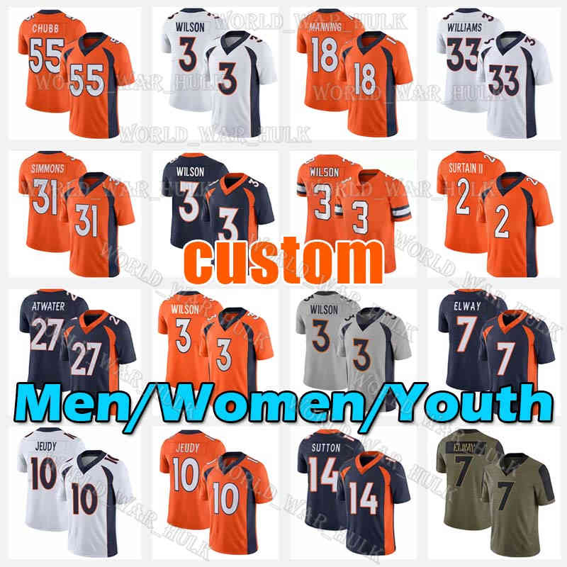 3 Russell Wilson Football Jersey 2 Patrick Surtain II Jerry Jeudy Broncos''Champ Bailey Justin Simmons Peyton Manning Javonte Williams Courtland Sutton Tim Patrick, Men custom jersey(y m)
3 Russell Wilson Football Jersey 2 Patrick Surtain II Jerry Jeudy Broncos''Champ Bailey Justin Simmons Peyton Manning Javonte Williams Courtland Sutton Tim Patrick, Men custom jersey(y m)