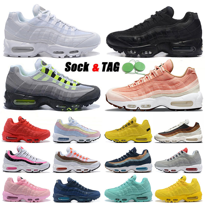 95 95s Mens Womens Classic Sneaker Og Neon Casual Shoes Breathable Triple Black White Cork Pink Greedy Midnight Navy Blue Ultra Us 12 What The Sneaker Designer Trainer, A48 40-46 volt speed-lacing