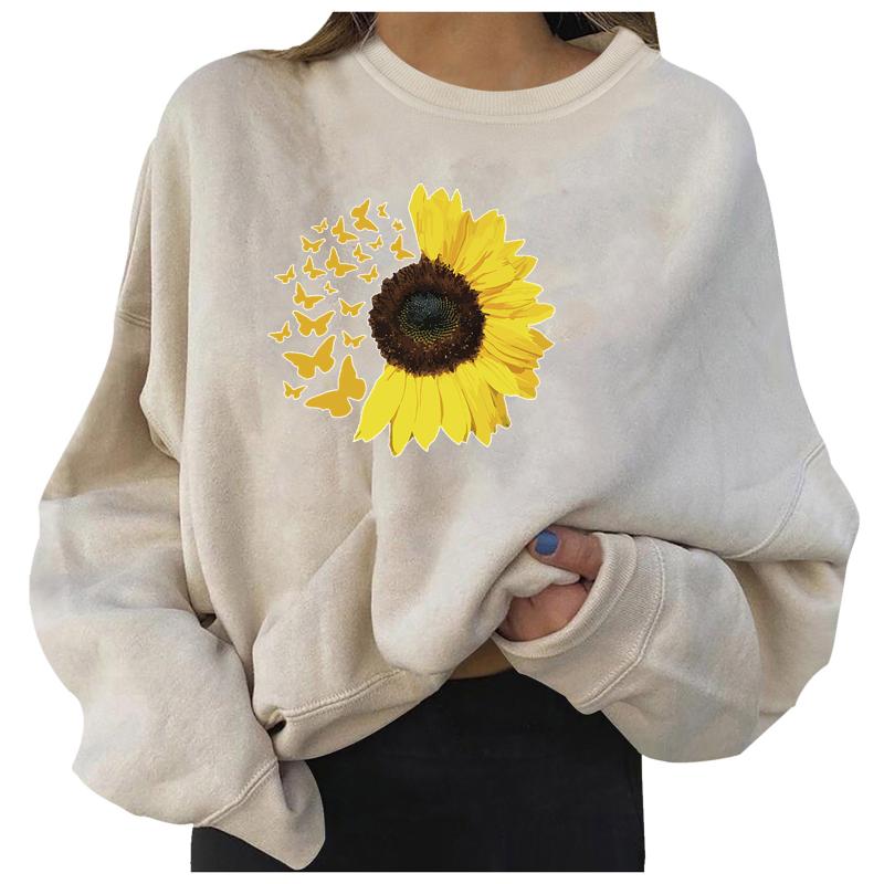Women's Hoodies & Sweatshirts Autumn Winter Women Sweatshirt Oversized Hoodie Sunflower Floral Printed Long Sleeve Tops Pulloves Streetwear, Black
Women's Hoodies & Sweatshirts Autumn Winter Women Sweatshirt Oversized Hoodie Sunflower Floral Printed Long Sleeve Tops Pulloves Streetwear, Black