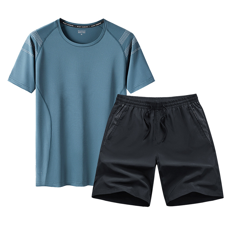 Summer 2022 Sports Man Plus Size 8XL 9XL Short-sleeve Suit Quick-dry T-shirt Stretch Shorts Sportswear Joggers Set Clothes Men, As picture1
Summer 2022 Sports Man Plus Size 8XL 9XL Short-sleeve Suit Quick-dry T-shirt Stretch Shorts Sportswear Joggers Set Clothes Men, As picture1